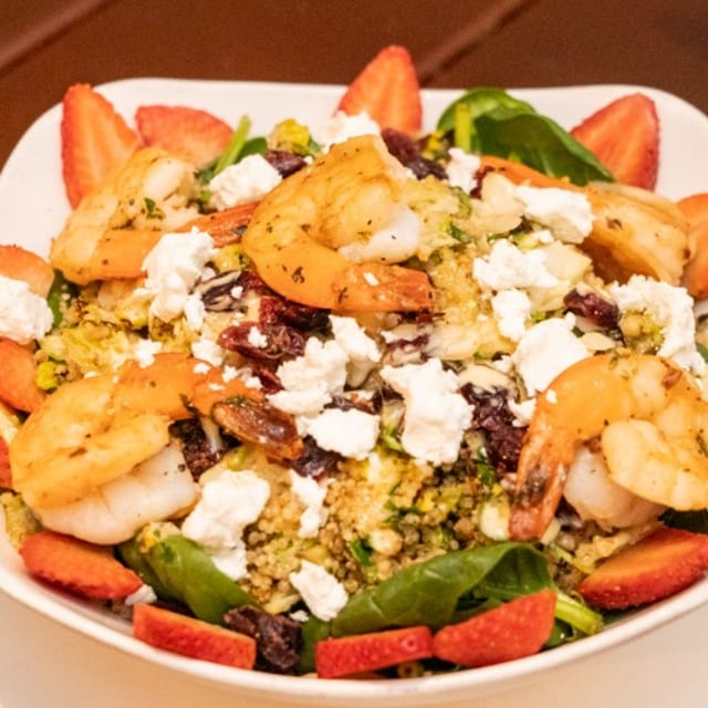 Quinoa and Brussels Sprout.